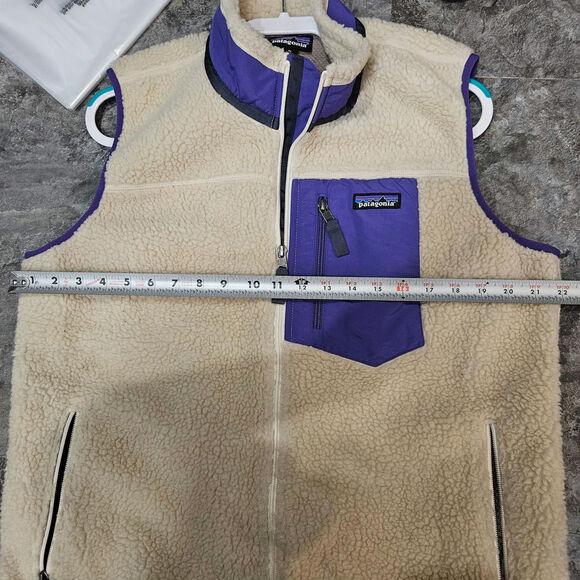 Patagonia Women's Classic Retro X Vest Deep Pile Sherpa Natural Purple Size XL - Picture 4 of 8